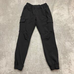 Fried Denim Mens Small Black Cargo Jogger Pants Stretch Tactical Utility